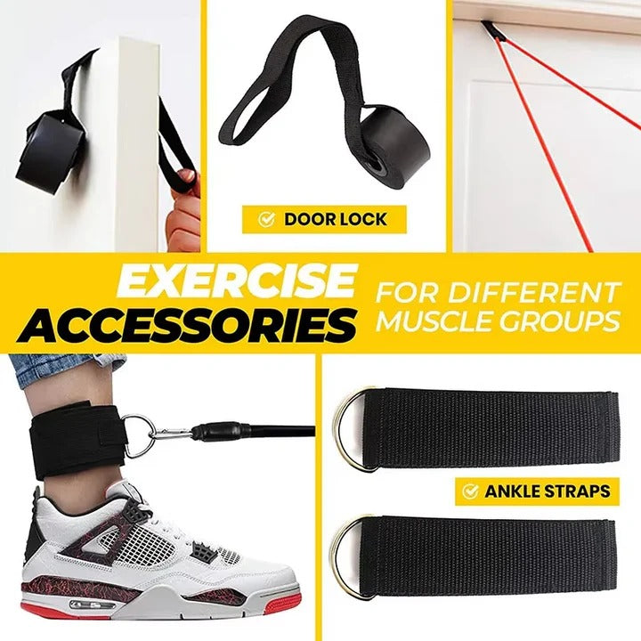 Resistance Band Set with 11 Pieces and Home Workouts