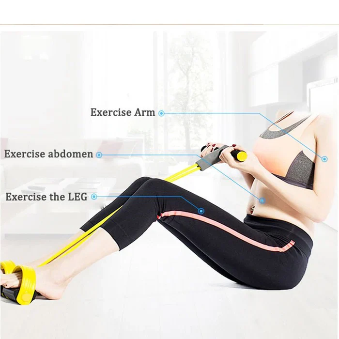 Resistance Bands with Pedals and Sit-Up Support