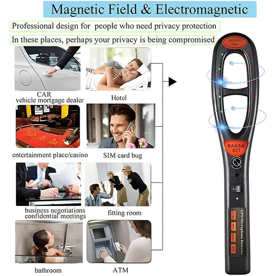 RF Signal Scanner with Rechargeable Battery and Portable Design