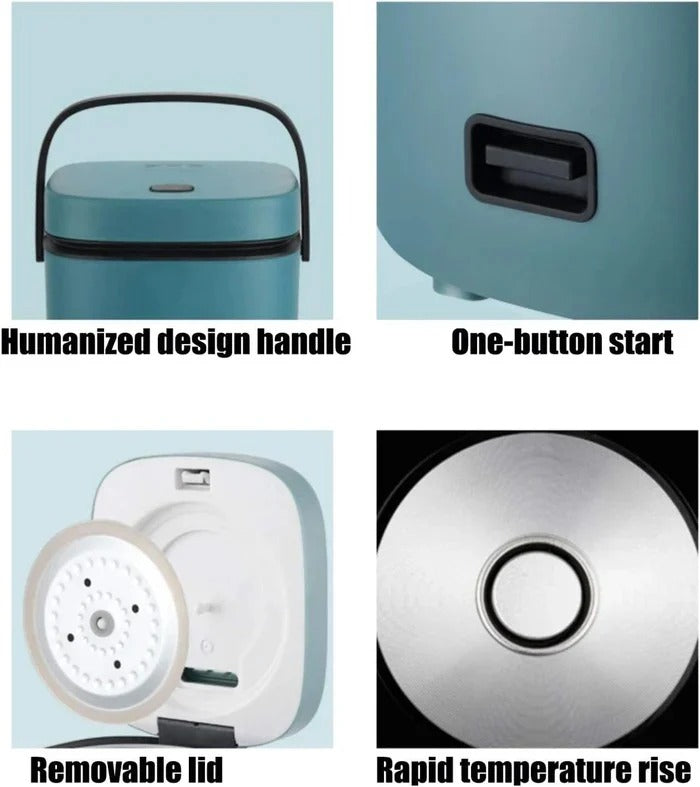 Rice Cooker with Portable Design and Electric Operation