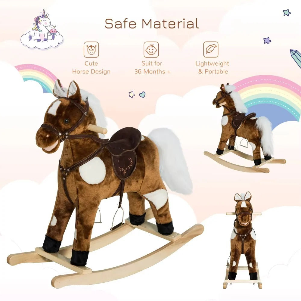 Ride-On Toy with Plush Design and Music