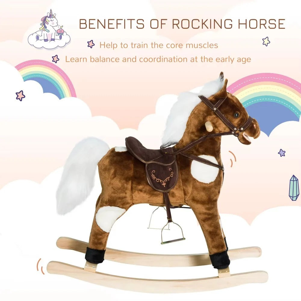 Ride-On Toy with Plush Design and Music