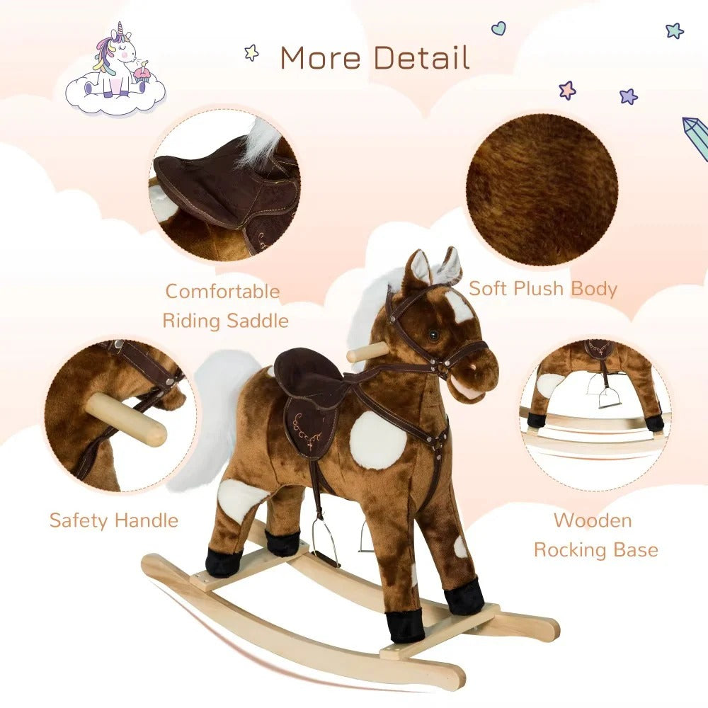 Ride-On Toy with Plush Design and Music