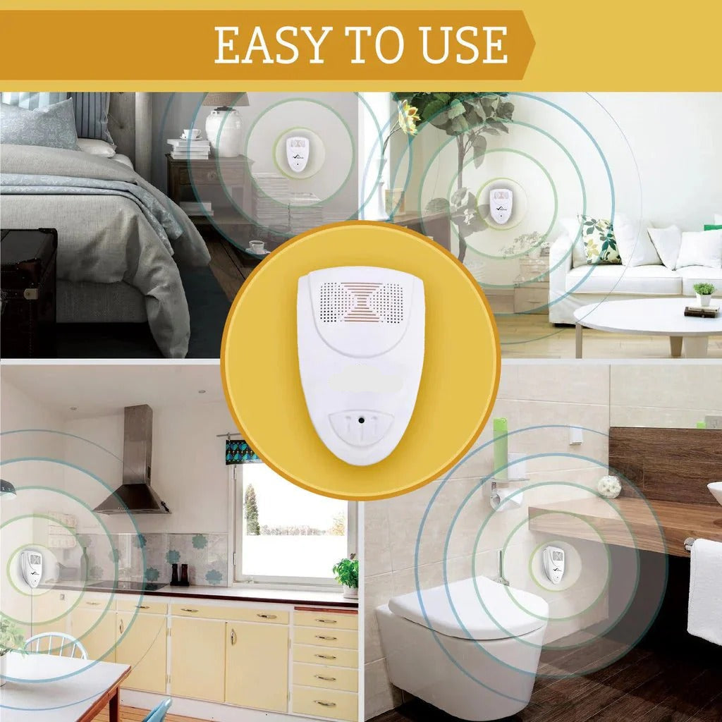 Rodent Repellent with Ultrasonic Technology and Plug-In Design