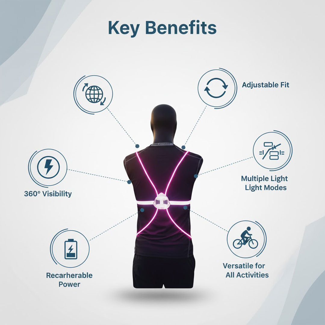 Safety Vest with Reflective Strips and Adjustable Straps