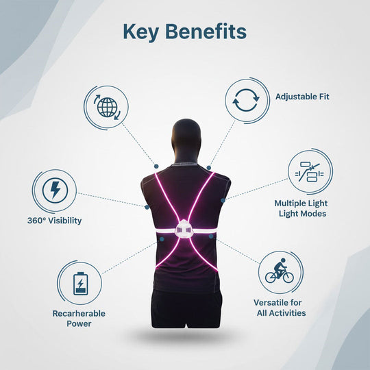Safety Vest with Reflective Strips and Adjustable Straps
