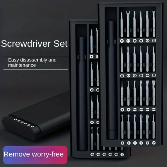 Screwdriver Set with Magnetic Tips and Precision Tools