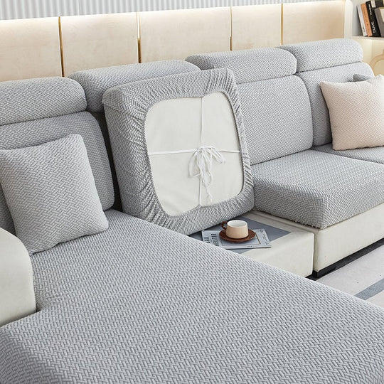 Sectional Sofa Cover with Stretchable Fabric and Easy Installation