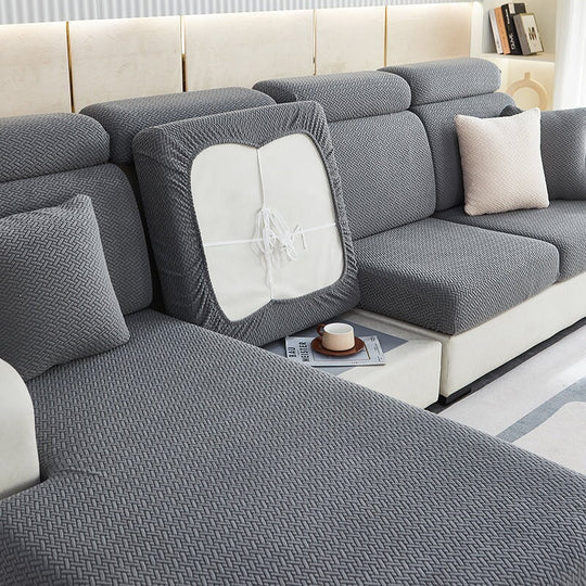 Sectional Sofa Cover with Stretchable Fabric and Easy Installation