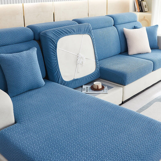 Sectional Sofa Cover with Stretchable Fabric and Easy Installation