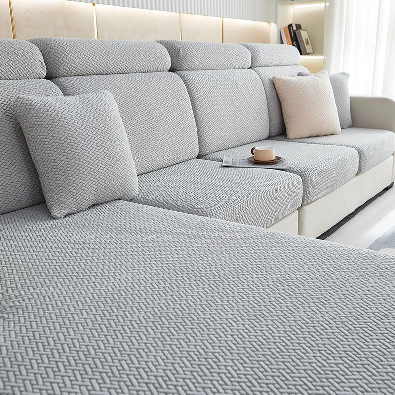 Sectional Sofa Cover with Stretchable Fabric and Easy Installation