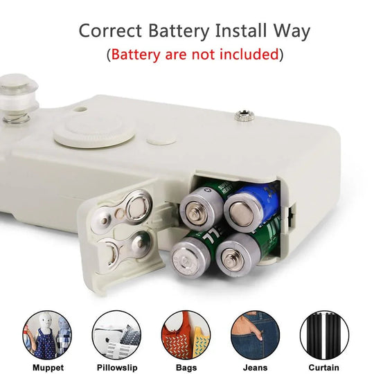 Sewing Machine with Handheld Design and Compact Size