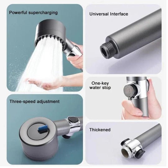 Shower Head with High-Pressure Spray and Water Saver