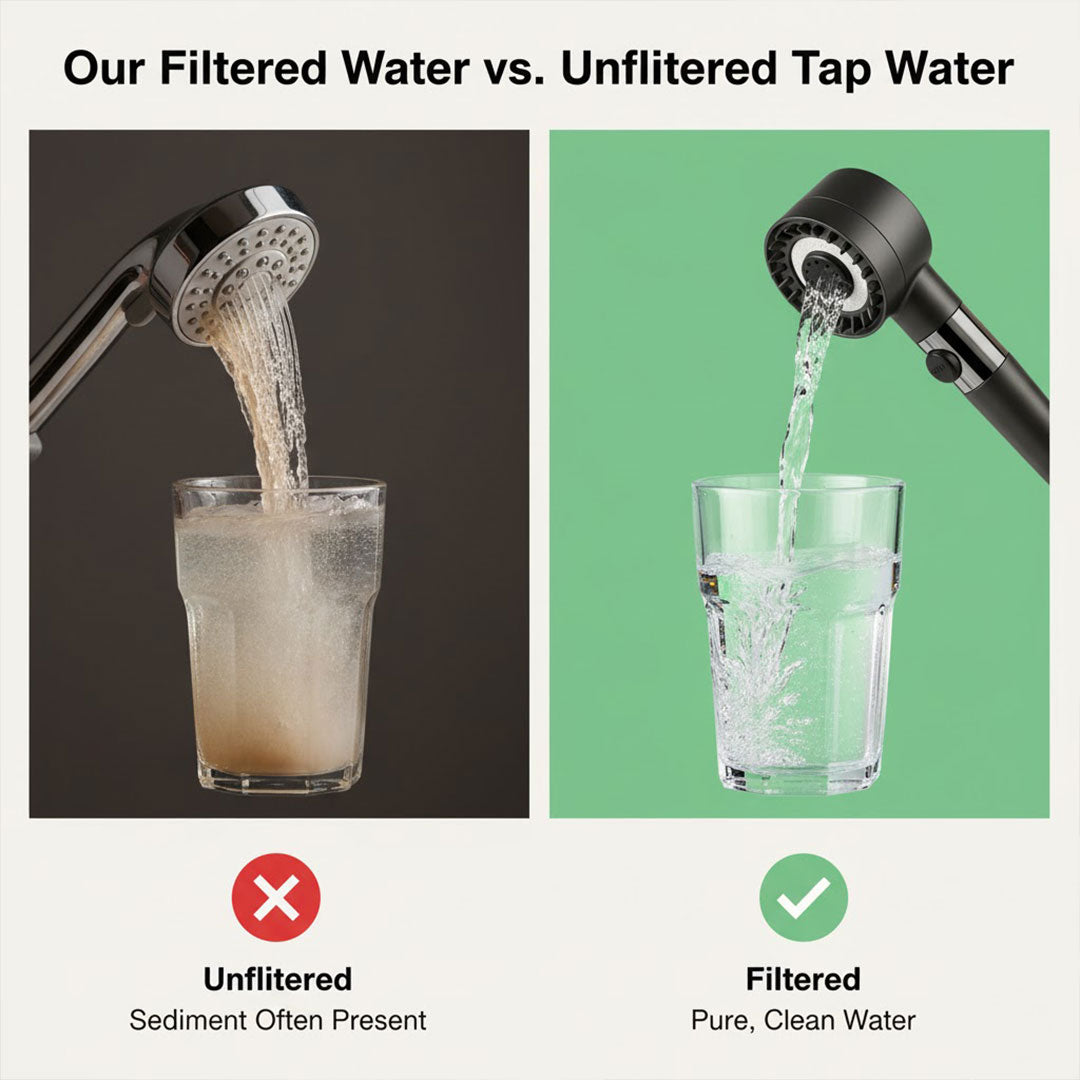 Showerhead with High Pressure and Water Filtration