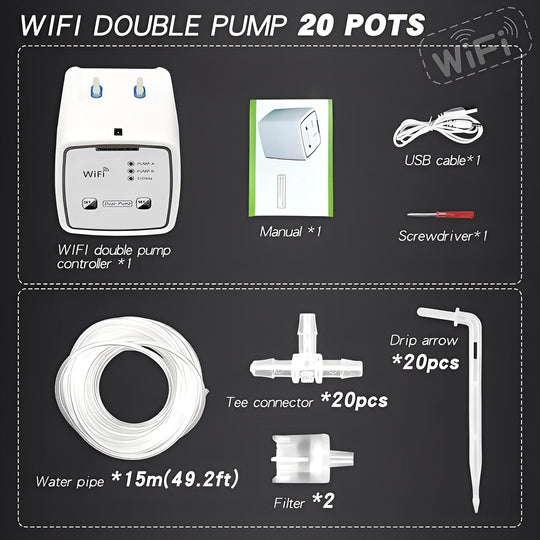 Smart Plant Waterer with WiFi Control and Drip System