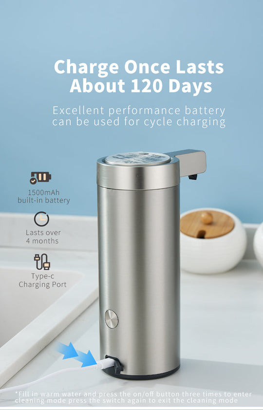 Soap Dispenser with Motion Sensor and Stainless Steel