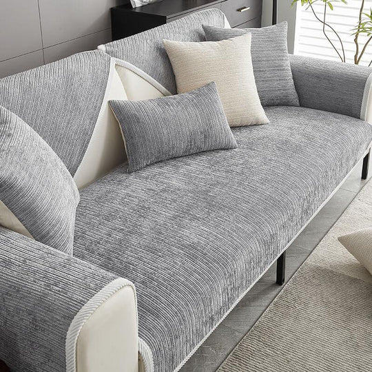 Sofa Cover with Pet-Friendly Design and Chenille Fabric