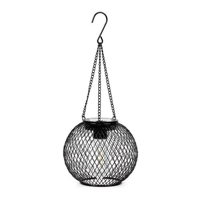 Solar Lantern with Warm LED Light and Hanging Design