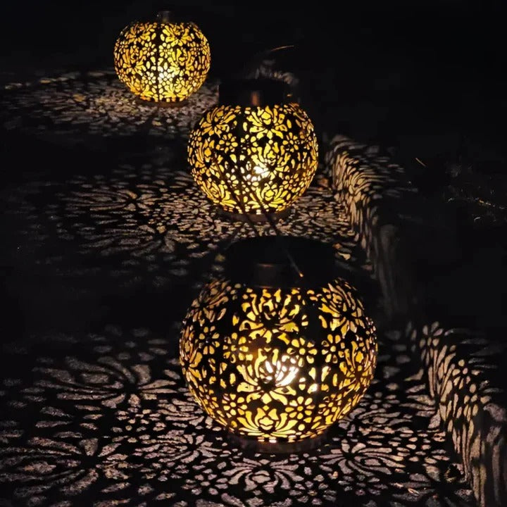 Solar Pendant Light with Weatherproof Design and LED Illumination