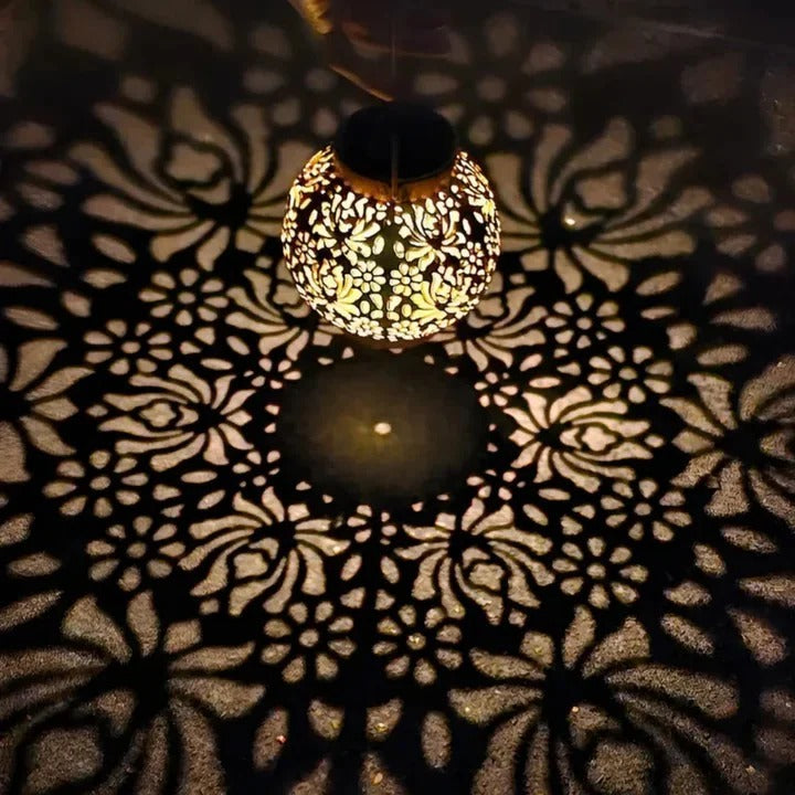 Solar Pendant Light with Weatherproof Design and LED Illumination