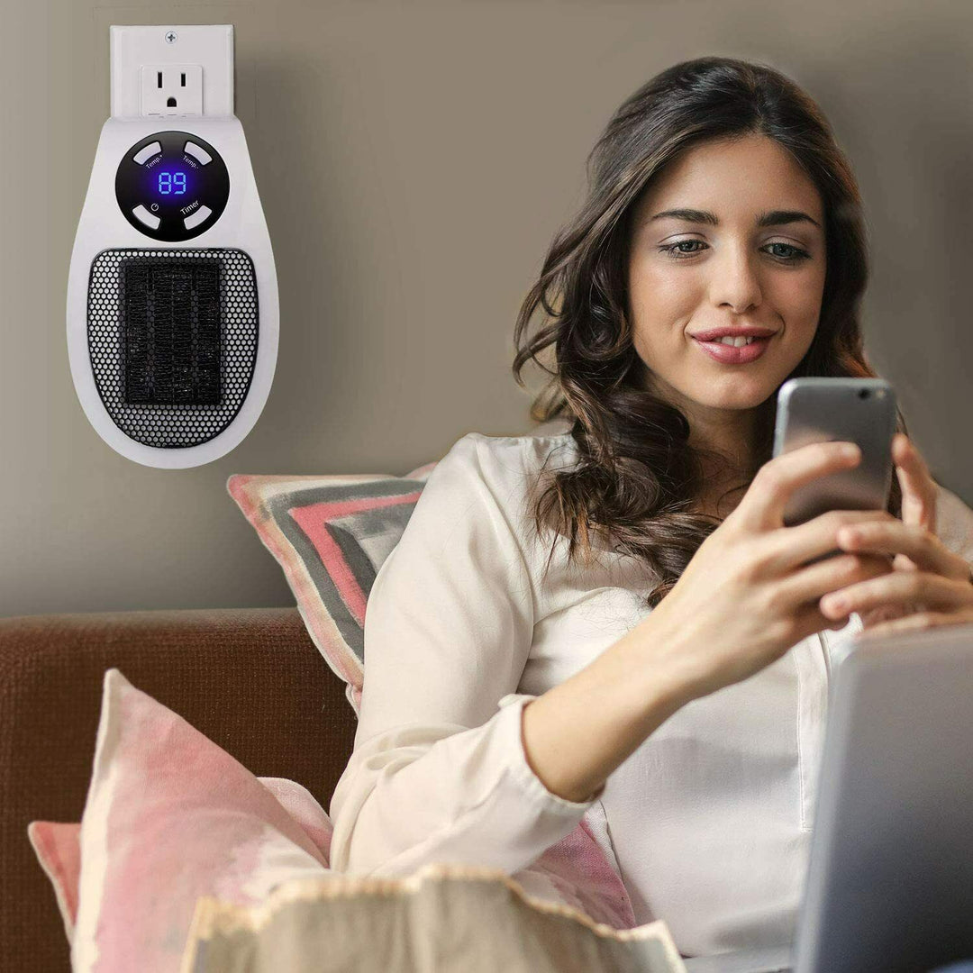 Space Heater with Portable Design and Plug-In Convenience