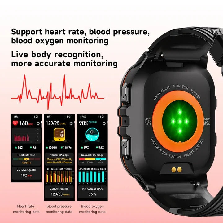 Sports Watch with Bluetooth 5.0 and Fitness Tracking
