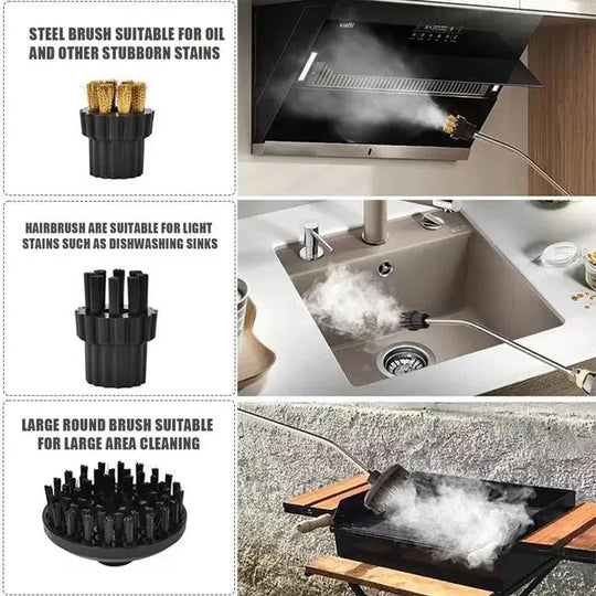 Steam Cleaner with Nozzles and Heat-Resistant Gloves