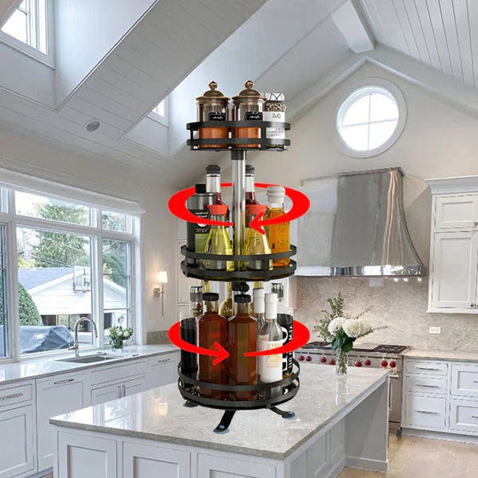 Storage Organizer with Swivel Design and 3 Tiers