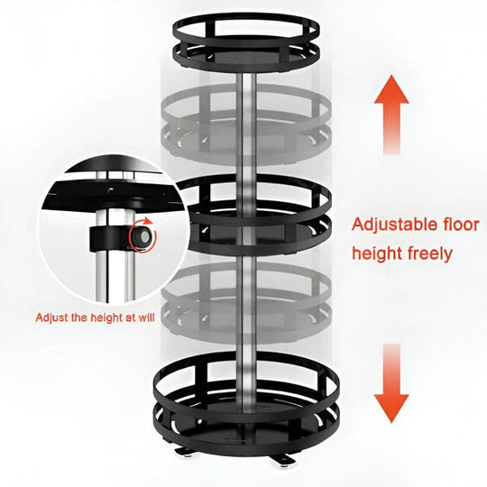 Storage Organizer with Swivel Design and 3 Tiers