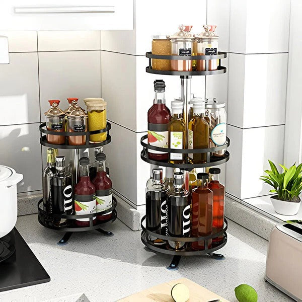 Storage Organizer with Swivel Design and 3 Tiers