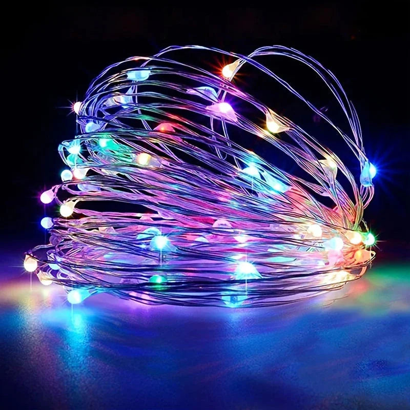 String Lights with Battery Power and Warm White Glow