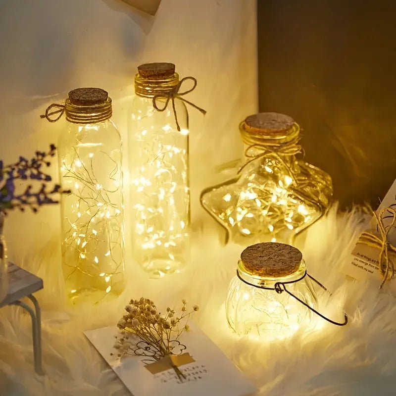 String Lights with Battery Power and Warm White Glow