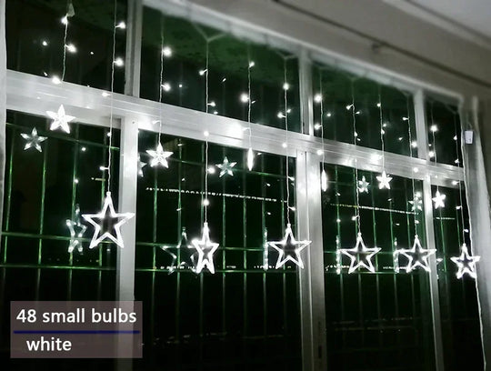 String Lights with LED Stars and Decorative Design