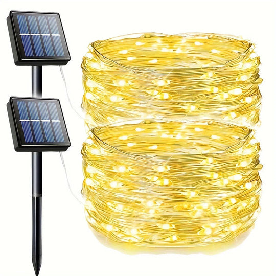 String Lights with Solar Power and Outdoor Decor