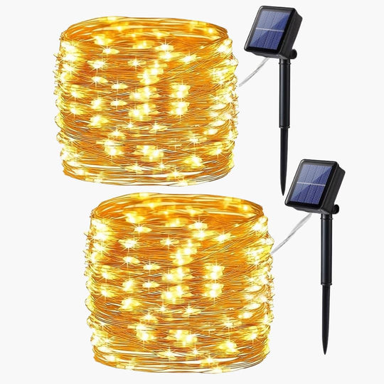String Lights with Solar Power and Outdoor Use