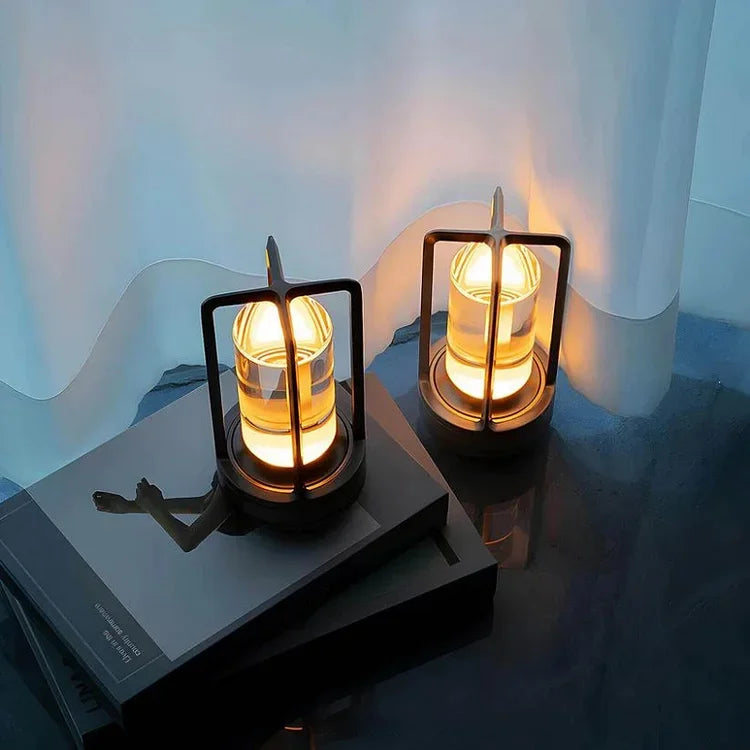 Table Lamp with Crystal Design and Wireless Charging