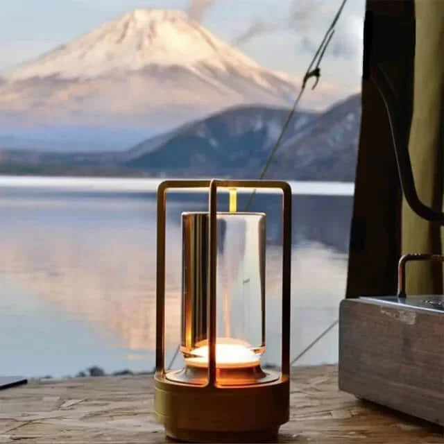 Table Lamp with Crystal Design and Wireless Charging