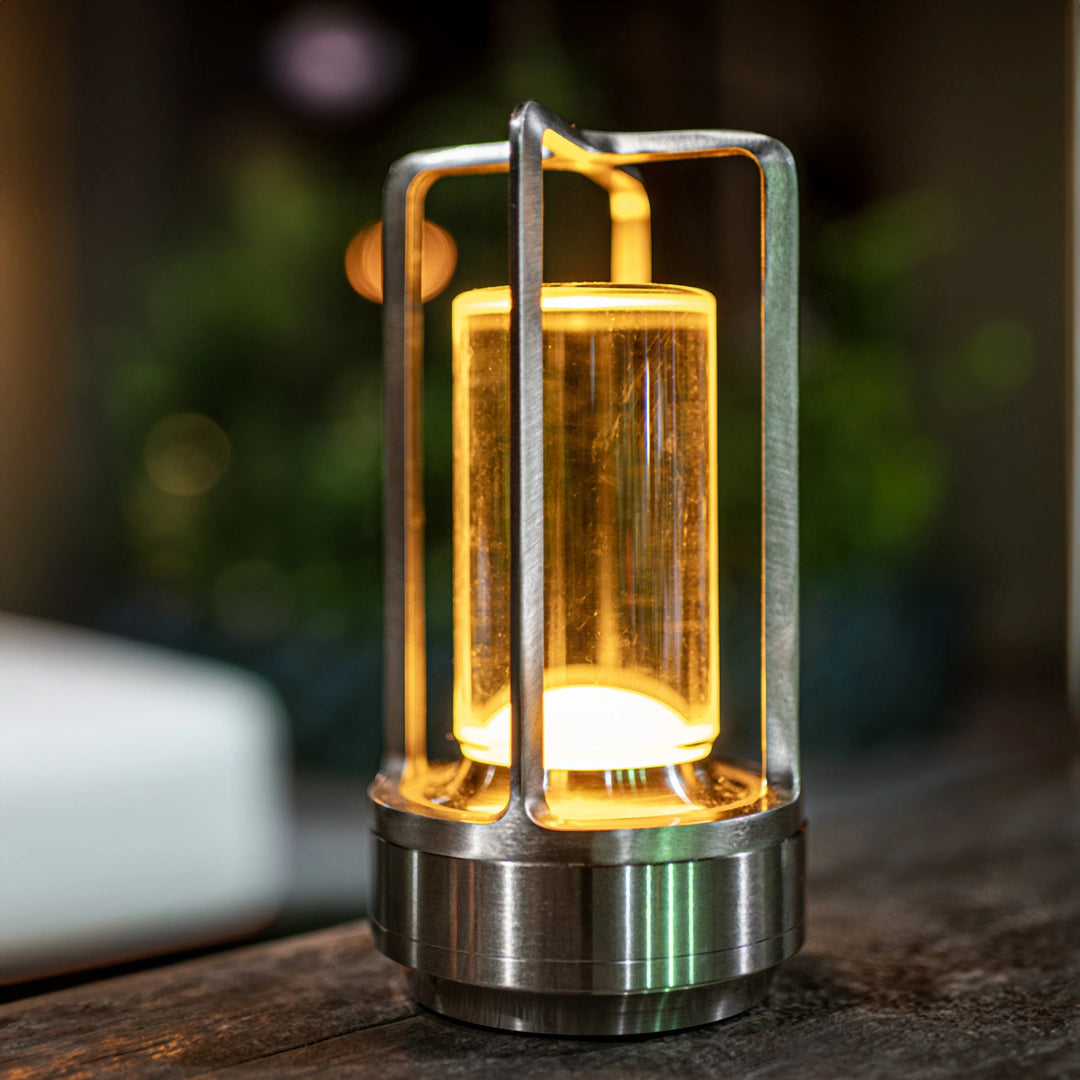Table Lamp with Crystal Design and Wireless Charging
