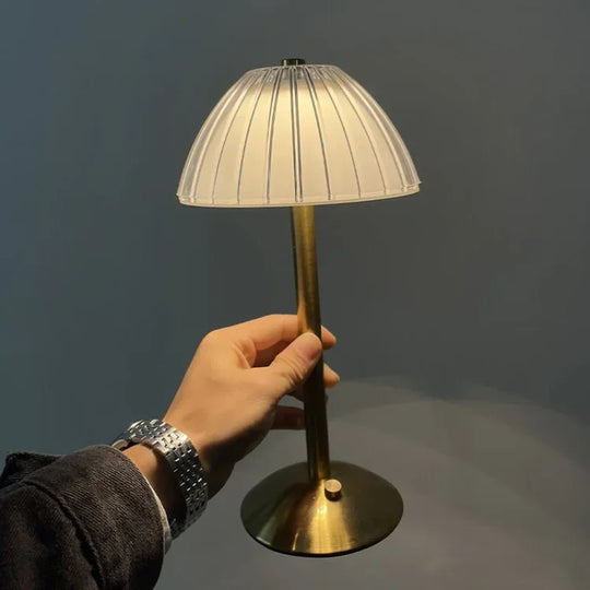 Table Lamp with Crystal Shade and USB Charging