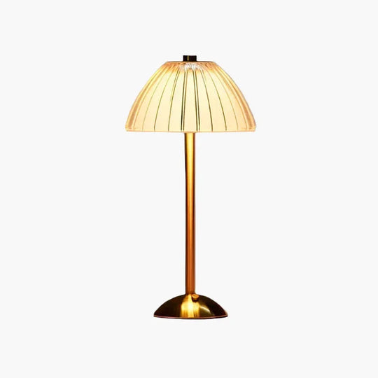 Table Lamp with Crystal Shade and USB Charging