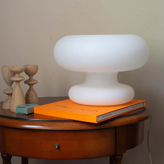 Table Lamp with Frosted Glass and Soft Illumination