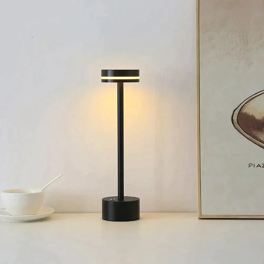 Table Lamp with Gold Finish and LED Touch Control