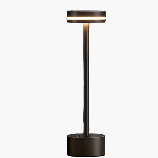 Table Lamp with Gold Finish and LED Touch Control