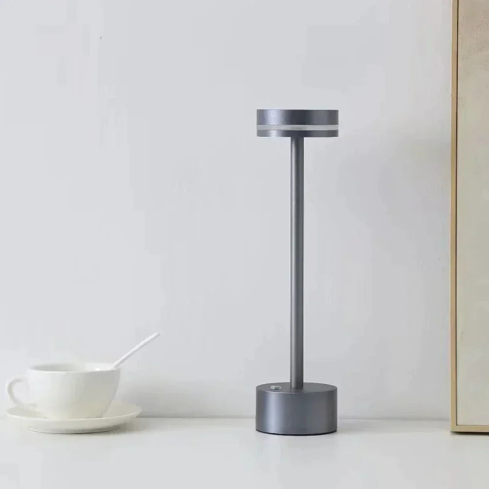 Table Lamp with Gold Finish and LED Touch Control
