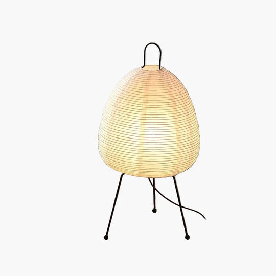 Table Lamp with Japanese Design and Paper Shade