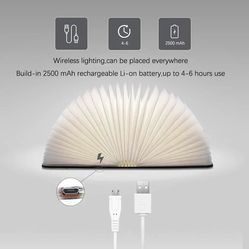 Table Lamp with LED Lighting and Foldable Design