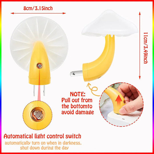 Table Lamp with LED Lighting and Mushroom Design