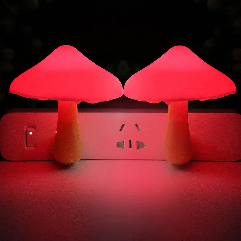 Table Lamp with LED Lighting and Mushroom Design