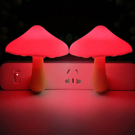 Table Lamp with LED Lighting and Mushroom Design