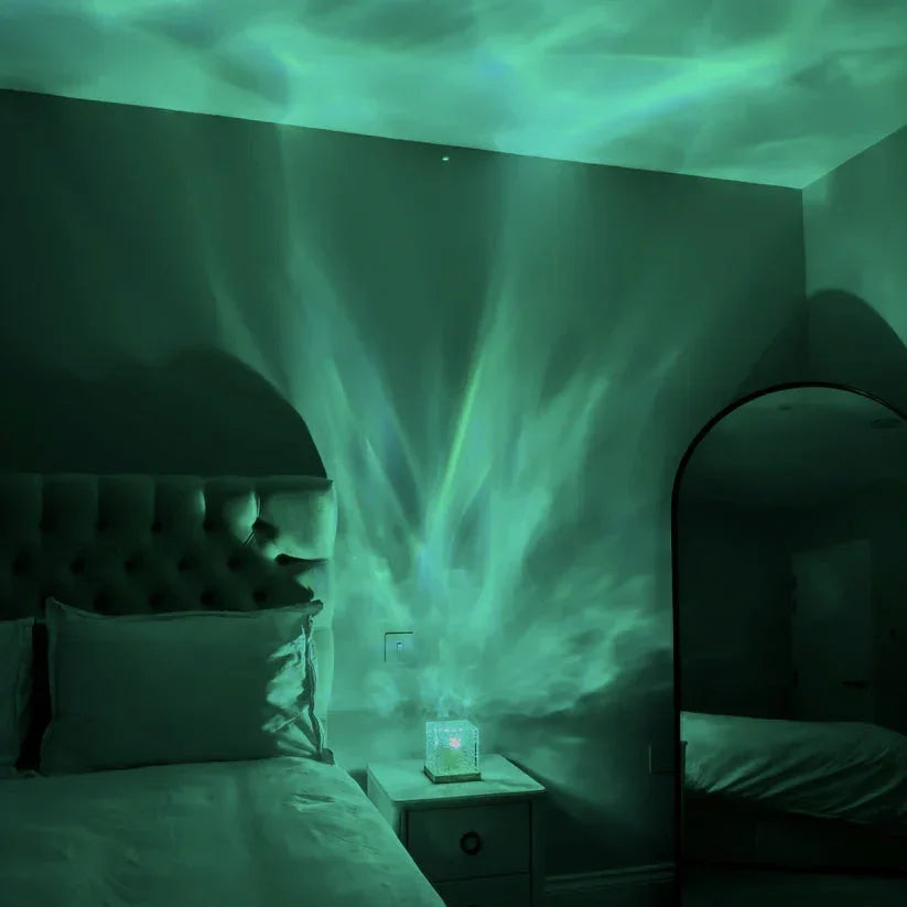 Table Lamp with Ocean Wave Design and Color Changing Light